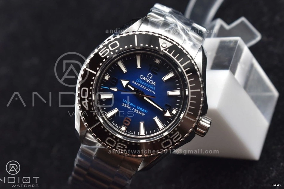 on Edition 1:1 Ultra Blue Seamaster A8912 SS Dial Best Deep SBF SS Deep Bracelet 6000M Super Clone 1228